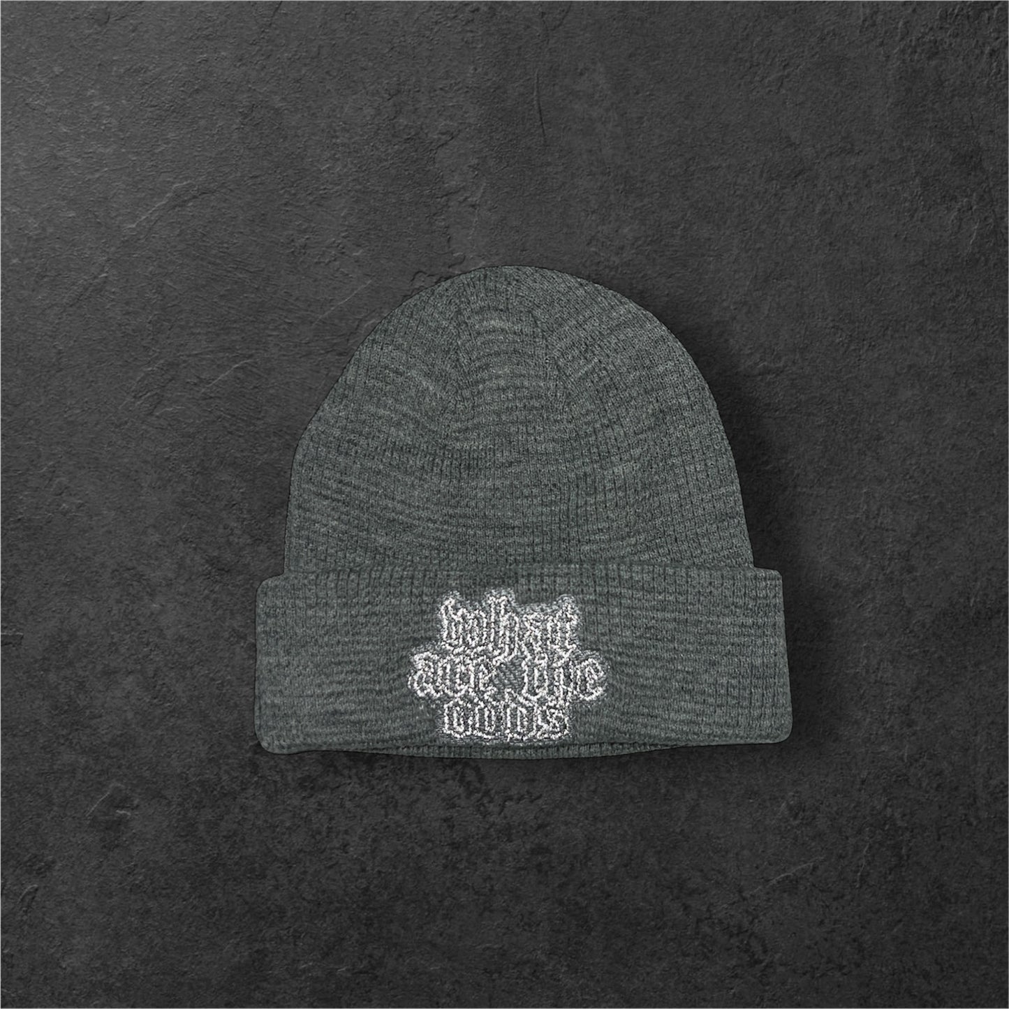 Grey Waffle Beanie